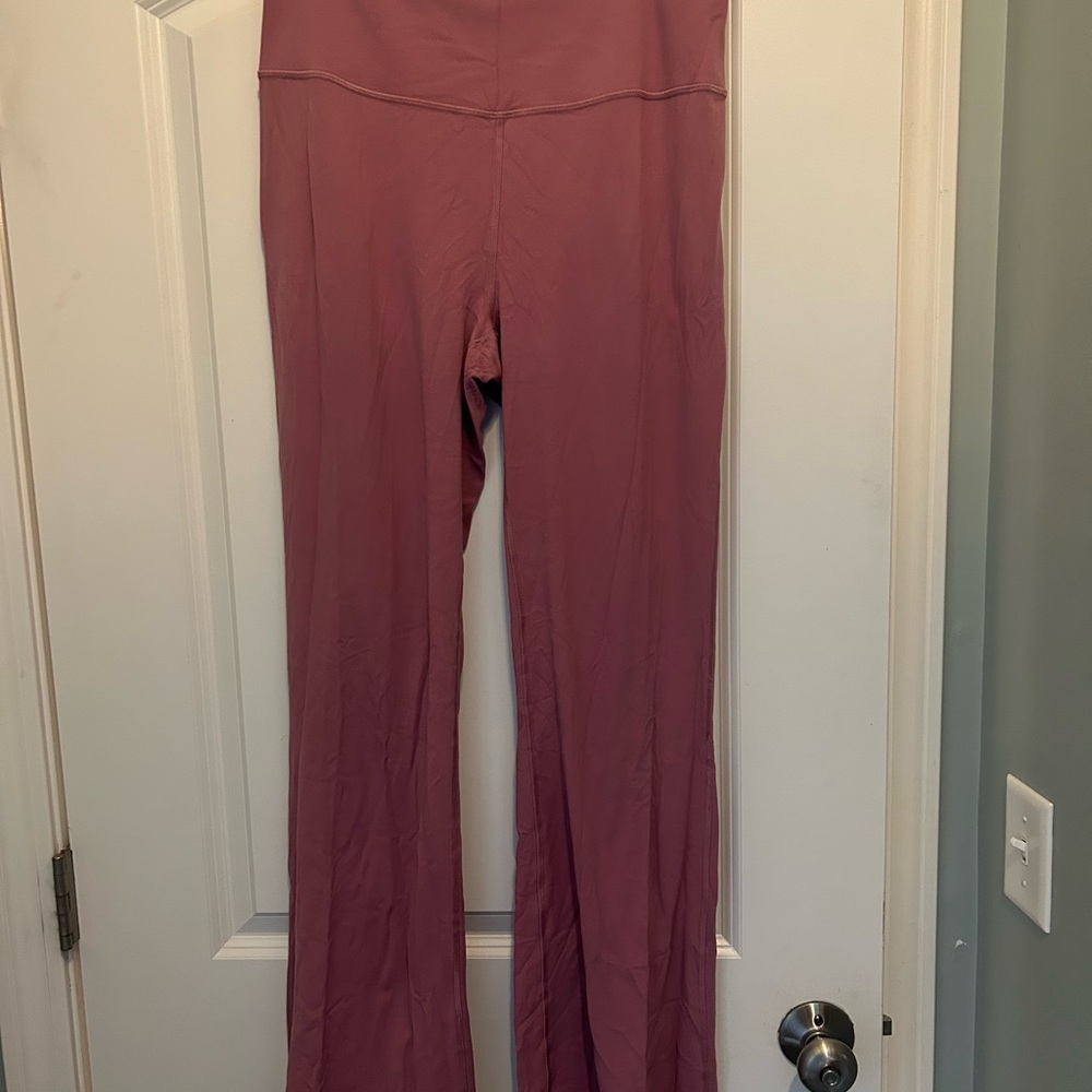 Lululemon Athletica Mauve High-Waisted Flare Leggings